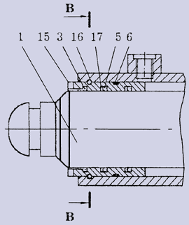 Гидроцилиндр вывешивания крана (гидроопора) Ц22А.000М - шаровая головка штока