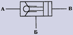 Гидрозамок - обозначение на принципиальной гидравлической схеме