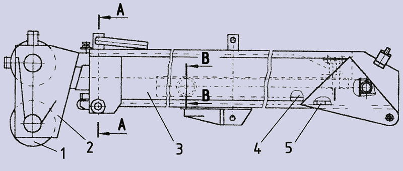 Двухсекционная телескопическая стрела автокранов КС-3577, КС-3574